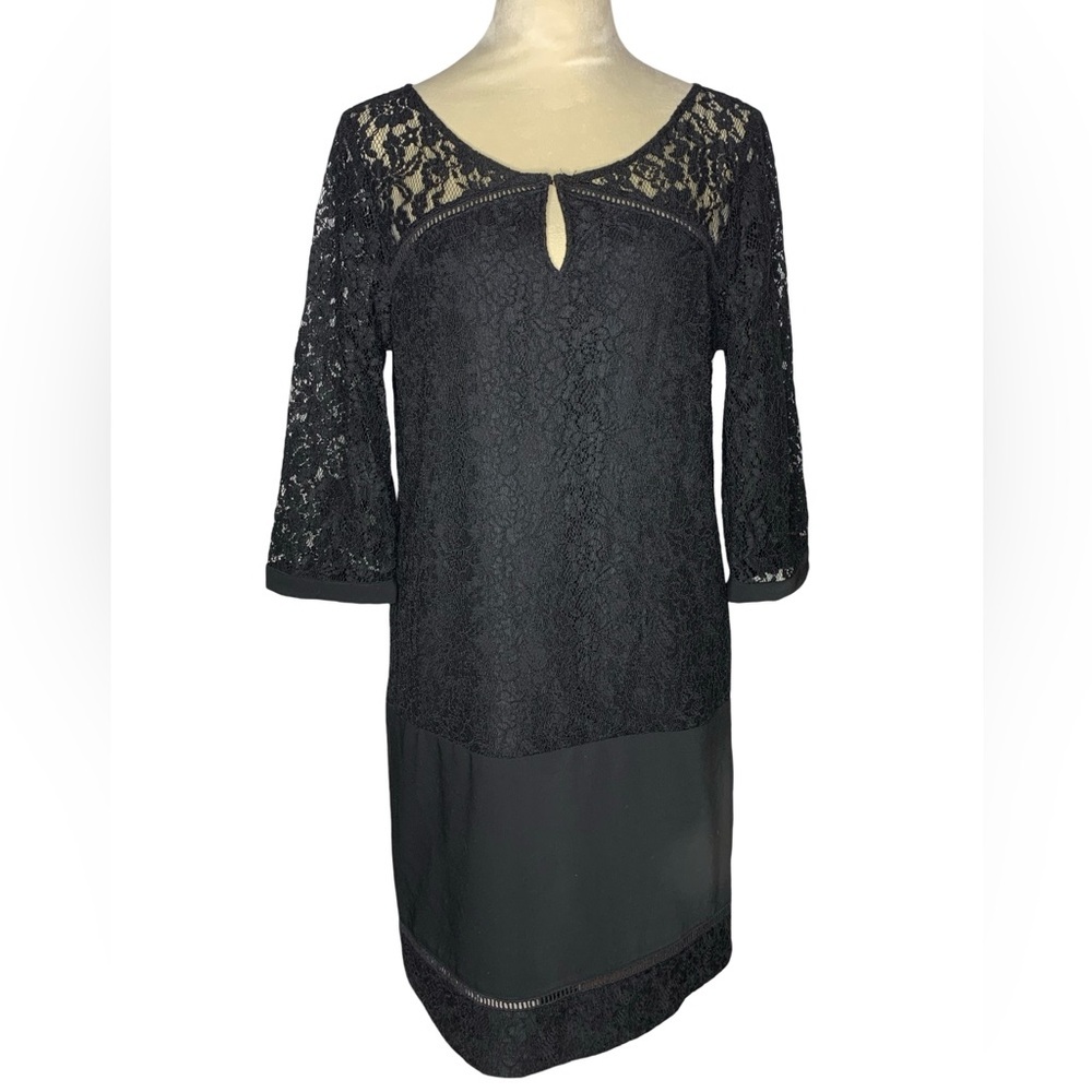 Hale Bob Black Lace Dress
